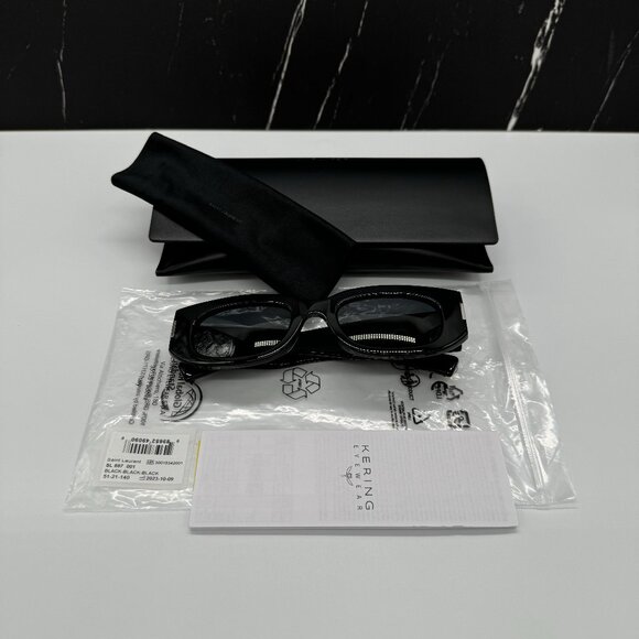 NEW SAINT LAURENT SL697 001 BLACK SUNGLASSES SAINT LAURENT SL 697 001 - Picture 8 of 8